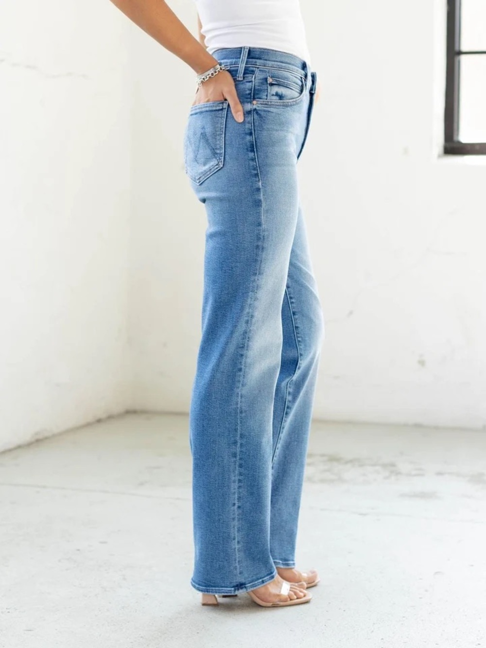 Mother The Kick Hi Rise Straight Leg Color Fan Favorite Size 26